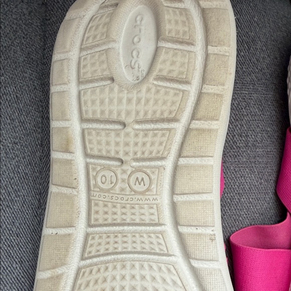 CROCS Women's Bright Pink Strappy Sandals - size 10 - Picture 6 of 9